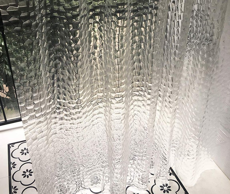 Ryhpez Shower Curtain Liner - Clear Shower Curtain Set with Hooks | 72"x72" - Image 1