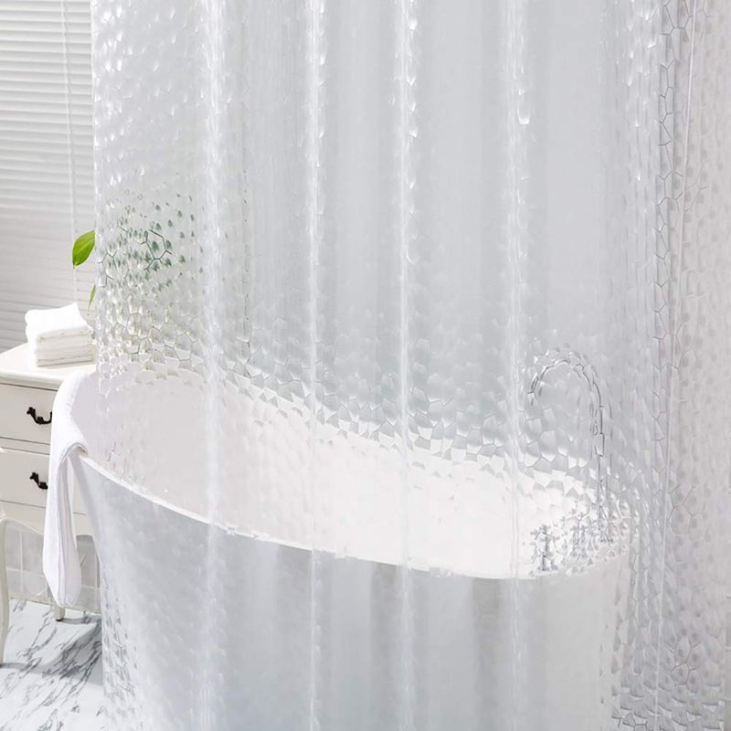 Ryhpez Shower Curtain Liner - Clear Shower Curtain Set with Hooks | 72"x72" - Image 5