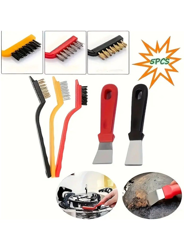 Goolsky 3pcs Mini Stainless Steel Rust Brush Set - Versatile Metal Cleaning & Polishing Tool for Kitchen, Bathroom, and Living Room  - Image 5