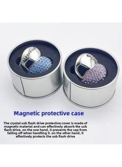 Generic Crystal USB Flash Disk Brick-inlaid Heart-shaped USB Flash Disk 32G Creative Jewelry 64G Brick Gift USB Flash Disk High Speed 3.0logo-Color:Gold-Capacity:8GB  - Image 5