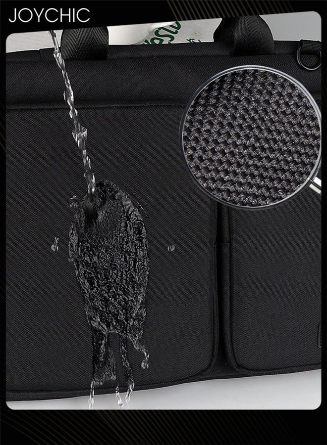 Joychic حقيبة كتف واقية بزاوية 360° لحاسوب لوحي بسعة كبيرة، حقيبة حمل مع جيب أمامي، حقيبة لابتوب عمودية مقاومة للماء تناسب 14.1 بوصة للرجال والنساء للعمل والمدرسة والسفر - Image 5