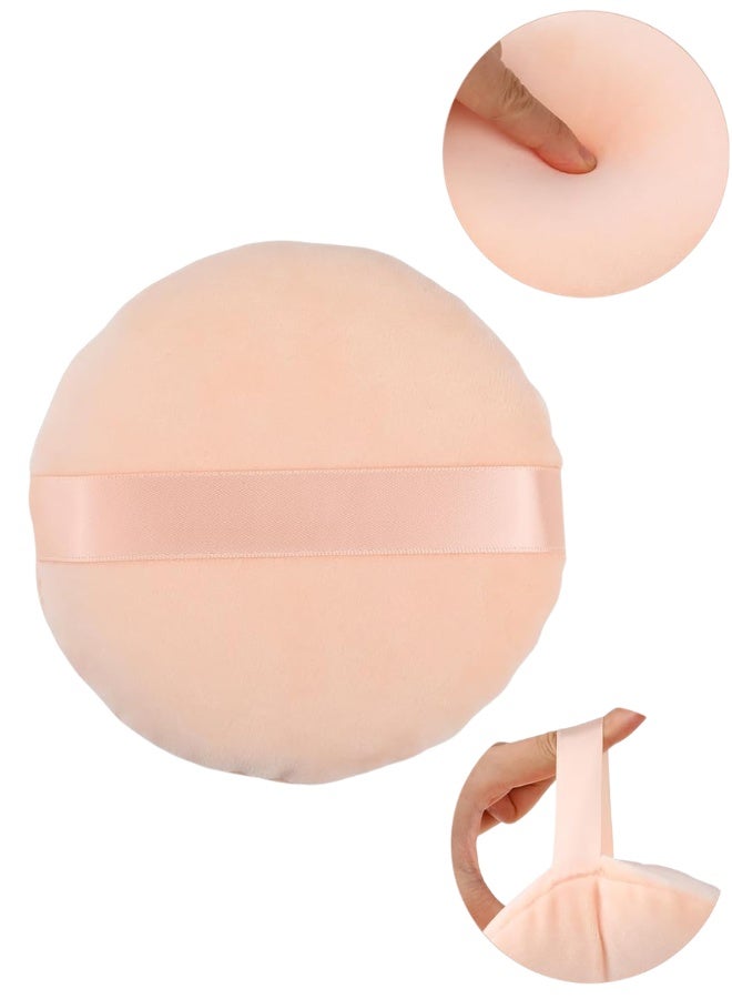 إسفنجة مكياج مخملية ناعمة - قابلة للغسل وإعادة الاستخدام - مثالية لتطبيق البودرة السائبة وتنظيف الوجه بسهولة - مشمشي - Image 1