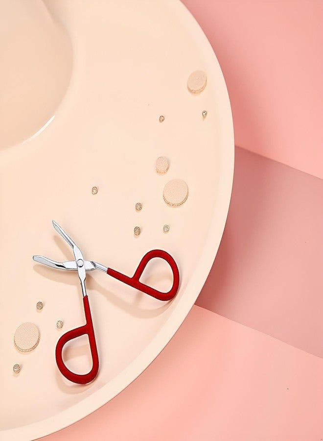 ملقط حواجب من الفولاذ المقاوم للصدأ، على شكل مقص، طرف مائل، أداة تجميل للشعر للنساء والفتيات لإزالة الشعر - Image 5