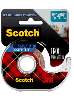 Scotch  Scotch Removable Poster Tape 3/4 in x 150 in (19mm x 3.8m), 1 Roll/dispenser  - Image 1
