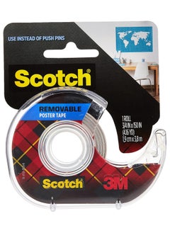 Scotch  Scotch Removable Poster Tape 3/4 in x 150 in (19mm x 3.8m), 1 Roll/dispenser  - Image 2