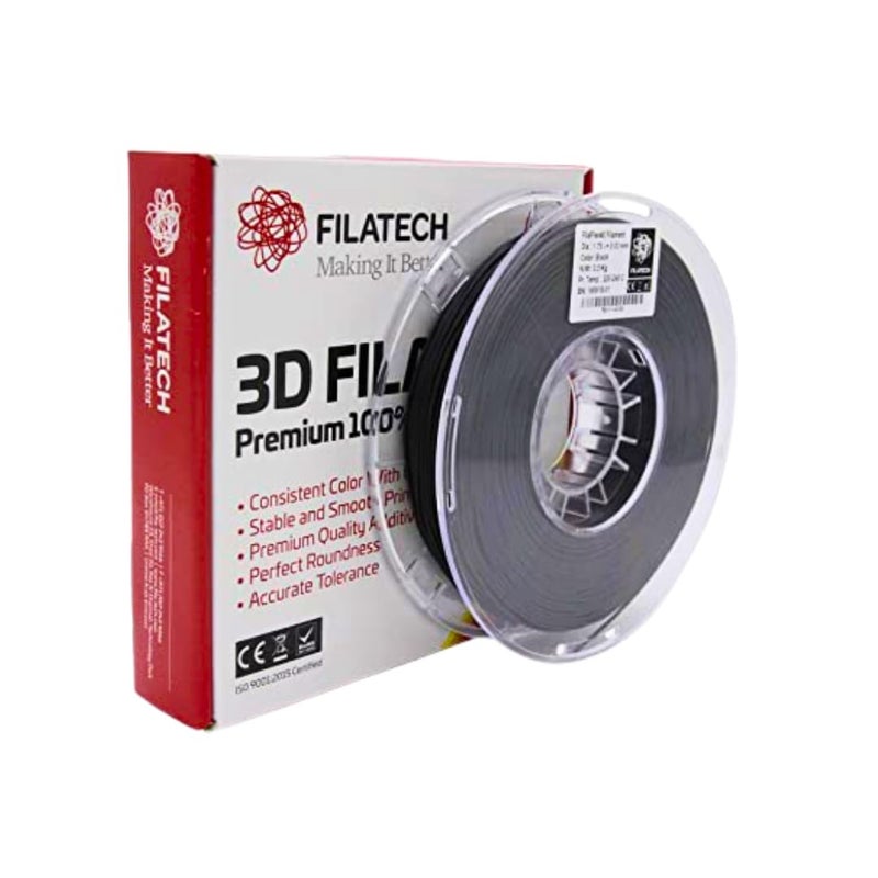 Filatech FilaFlexible 40 TPEE Based Ultra Resilience 3D Printer Filament 175mm 003mm Accuracy Printing 05kg Spool Made in UAE Black - Image 2