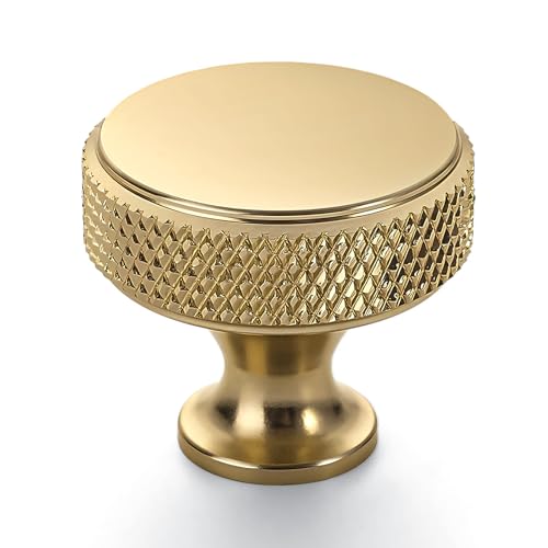 Coinkoly 10 Pack Champagne Bronze Cabinet Pulls Knurled Cabinet Knobs for Dresser Drawer Pulls Brass Cupboard Hardware for Cabinets CK0029 - Image 1