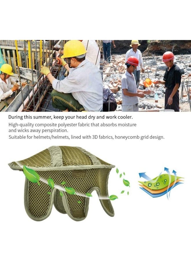 klarako - Safety Head Protection Hard Hat Cap Pad Liner 3D Air Mesh Microfiber Helmets Cooling Pad Soft Cotton Sweatband - Image 1