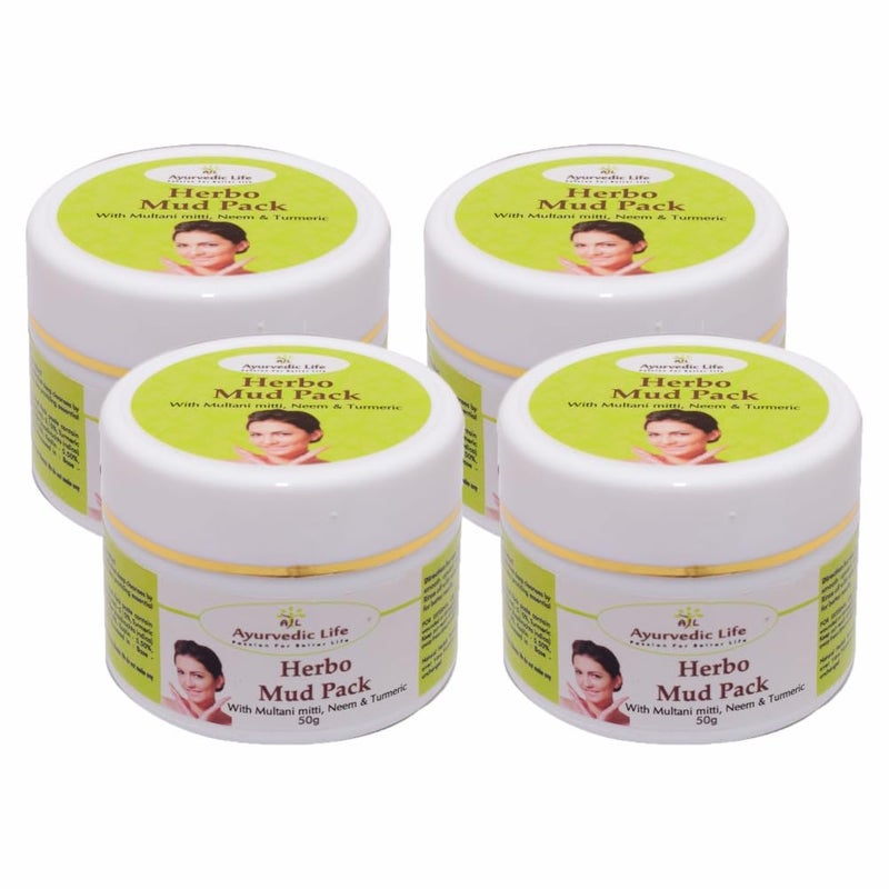 AL Ayurvedic Life Herbo Mud Pack 50g Pack of 4 - Image 1