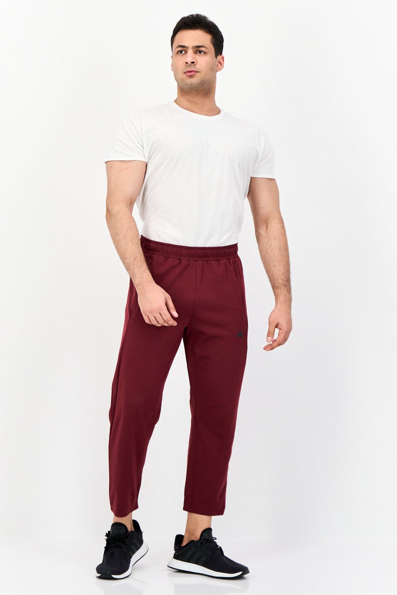 Adidas Men Slim Fit Yoga Track Pants, Maroon  - Image 4