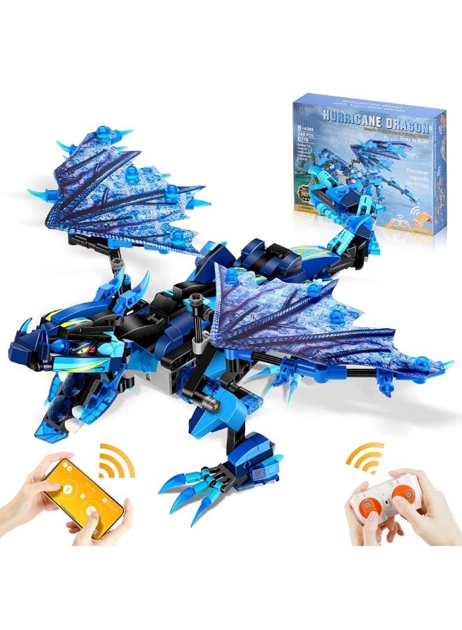 Sillbird Hurricane Dragon Building Kit, Remote & APP Controlled STEM Projects for Kids Age 8-12 Toys Gifts for Boys Girls Age 7 8 9 10 11 12 14-16+ (549 Pieces) - Image 3