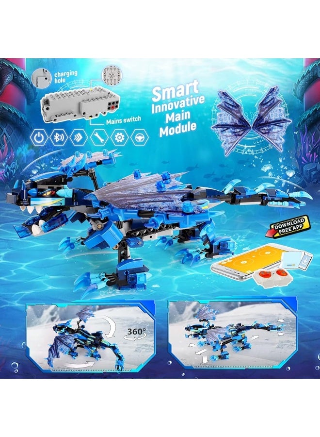 Sillbird Hurricane Dragon Building Kit, Remote & APP Controlled STEM Projects for Kids Age 8-12 Toys Gifts for Boys Girls Age 7 8 9 10 11 12 14-16+ (549 Pieces) - Image 4