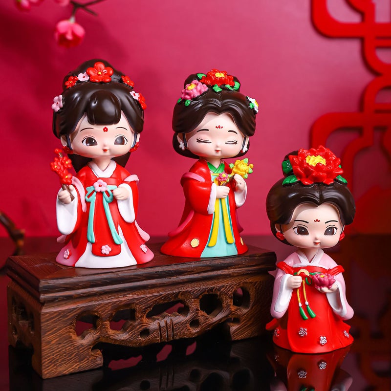 Blind Box of Twelve Flower Goddesses - Creative Ancient Chinese Style Hanfu Character Figurine Home Desktop Decoration Holiday Gift - Image 4