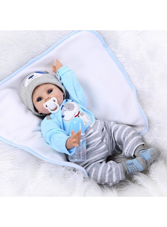 Pedolltree Reborn Baby Dolls Clothes Boy Blue Outfits For 20" 22" Reborn Doll Boy Clothing - Image 5