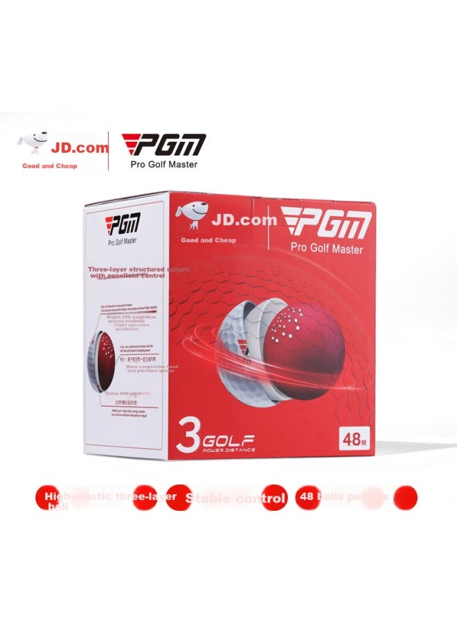 Pgm Golf Three-layer Tournament Balls 48-pack High-performance High-spin - Image 5