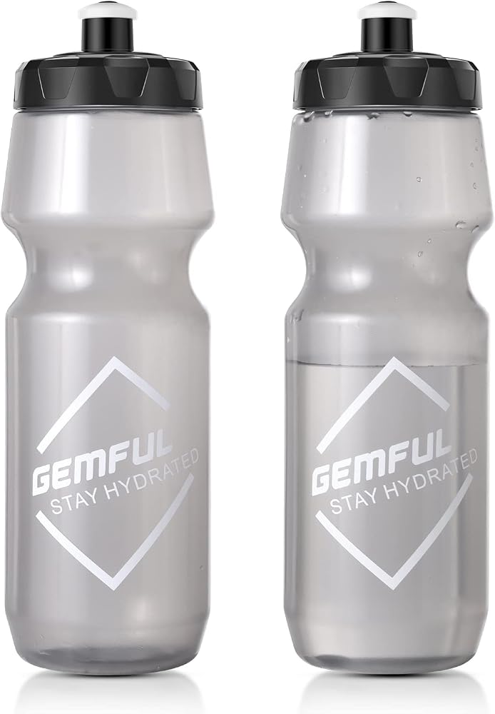جيمفول زجاجة ماء للدراجات GEMFUL خالية من مادة BPA، سعة 750 مل، عبوة تحتوي على 2 زجاجات - Image 1