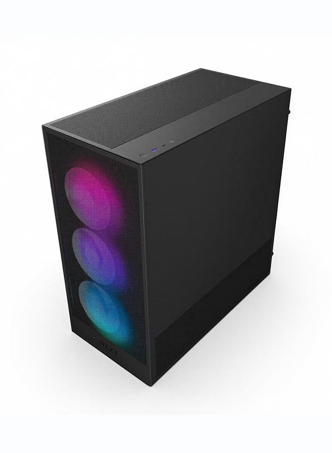 انفني ارك حاسوب ألعاب INFINIARC 5060 المكتبي (معالج Intel Core Ultra 5، بطاقة الرسوميات RTX 5060 8G، 16GB RAM DDR5، 1TB SSD، لوحة أم B860، صندوق NZXT H5، مبرد هواء رقمي ARGB، مزود طاقة 750W Gold، ويندوز PRO) أسود - Image 4