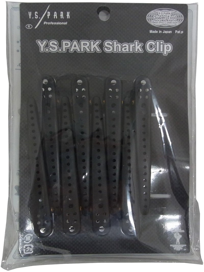 YSPark Shark hair clip 8 pieces Black Metal