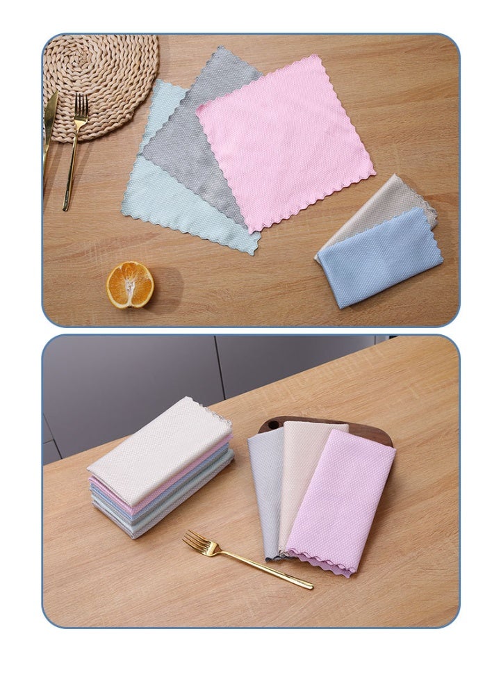3-Piece Set Of Fish Scale Ultra-Fine Fiber Cloth, 30x40cm, Nano Level Non-Woven Fabric, Suitable For Glass, Windows, Mirrors, Screens, Kitchens  - Image 5