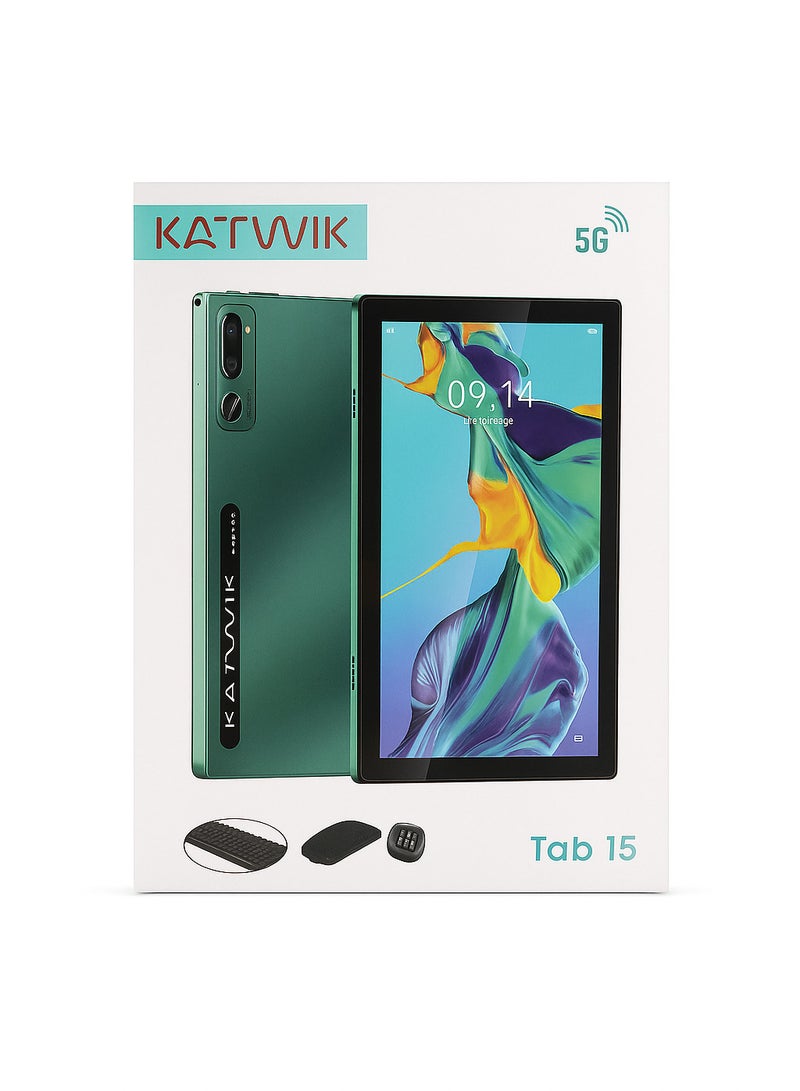 TAB15 Smart Tablet | 10.1-inch Display FUHD | 16GB RAM | 1TB ROM | KEYBOARD | MOUSE | EARPOD | PEN | FLIP COVER | C-TYPE CHARGER