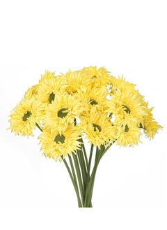 SYOSI Yellow Daisy Silk Flowers Gerbera Daisy Flowers, Realistic Daisies Bulk Fake Daisy Silk Flowers for Home Garden Party DIY Decor, Gerbera Daisy Bride Flowers Wedding Bouquet, 10.7” 15 PCS  - Image 1
