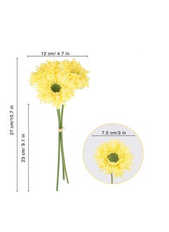 SYOSI Yellow Daisy Silk Flowers Gerbera Daisy Flowers, Realistic Daisies Bulk Fake Daisy Silk Flowers for Home Garden Party DIY Decor, Gerbera Daisy Bride Flowers Wedding Bouquet, 10.7” 15 PCS  - Image 5