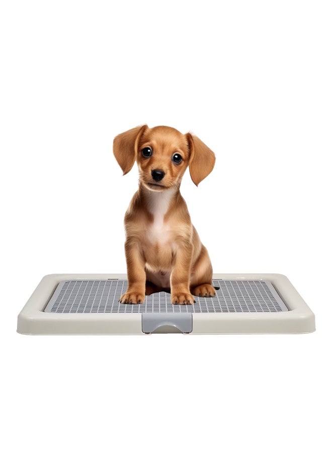 NNC PETS Dog toilet tray with Removable grid and Anti-slip base, Leak-resistant puppy potty training pad holder for Puppies & Small dogs, Suitable for Indoor/Outdoor use, 55 cm (GREY) - Image 1