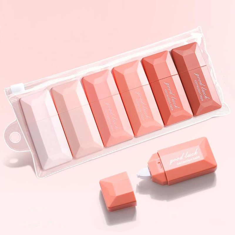 Pink Double Sided Permanent Glue Tape Roller 6 Piece For Office Home School Crafting - Image 2
