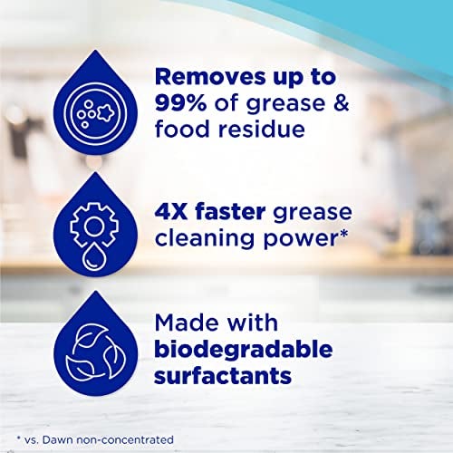 Dawn Dish Soap Squeeze Bottle, EZ-Squeeze Platinum Dish Soap Liquid+Non-Scratch Sponges for Dishes, Fresh Rain, Includes 3x18oz Bottles+2 Sponges - Image 3