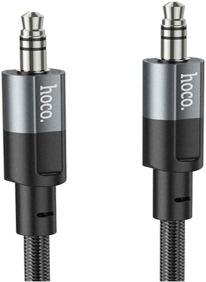 Hoco Hoco UPA23 - AUX Audio Cable, 3.5mm To 3.5mm, Compatible With Mobile Phones And Tablets, Plug: 3.5mm, Length: 1M - Metal Grey 