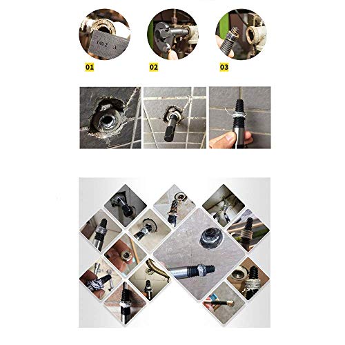 PANOVOS (8pcs) Pipe Screw Extractor Set,Damaged Screw Broken Bolt Water Pipe Remover Set - Image 3