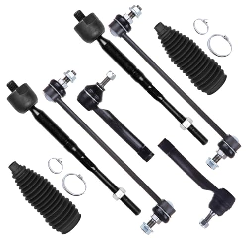 SCITOO 8pcs Front Suspension Kit Outer Inner Tie Rod End w/Steering Boot fit 2007-2012 for Nissan Sentra Sway Bar Link - Image 1