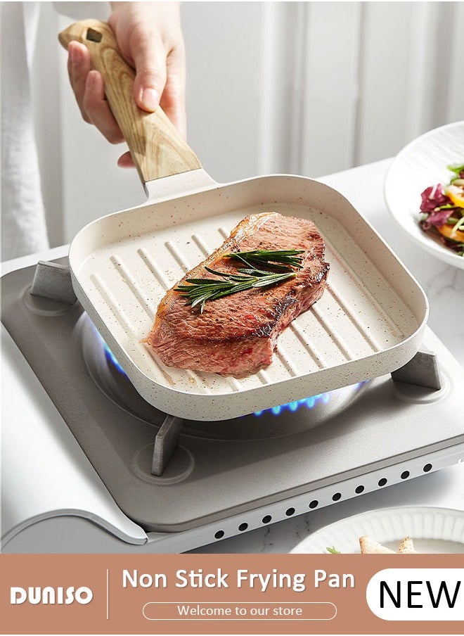 DUNISO - Griddle Steak Pan,Non-Stick Pan Frying Pan for Kitchen,Omelette Pan,Egg Roll Frying Pan,Baking Cooking Tool Skillet Cookware with Gas Electric Furnace Induction Ceramic Stove Indoor Outdoor - Image 1