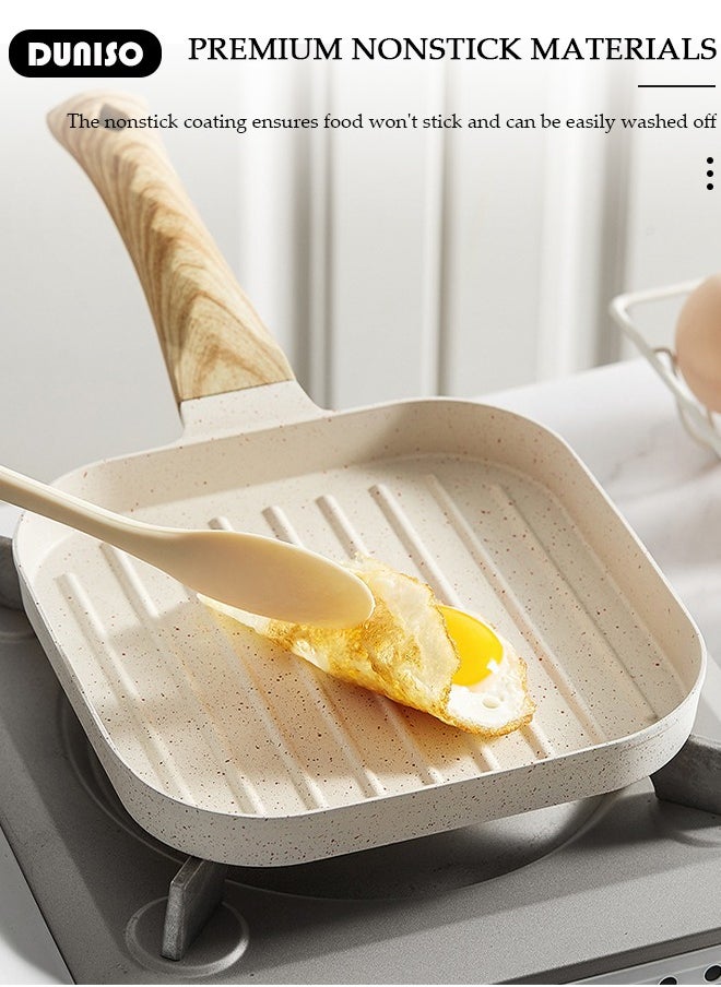 DUNISO - Griddle Steak Pan,Non-Stick Pan Frying Pan for Kitchen,Omelette Pan,Egg Roll Frying Pan,Baking Cooking Tool Skillet Cookware with Gas Electric Furnace Induction Ceramic Stove Indoor Outdoor - Image 1