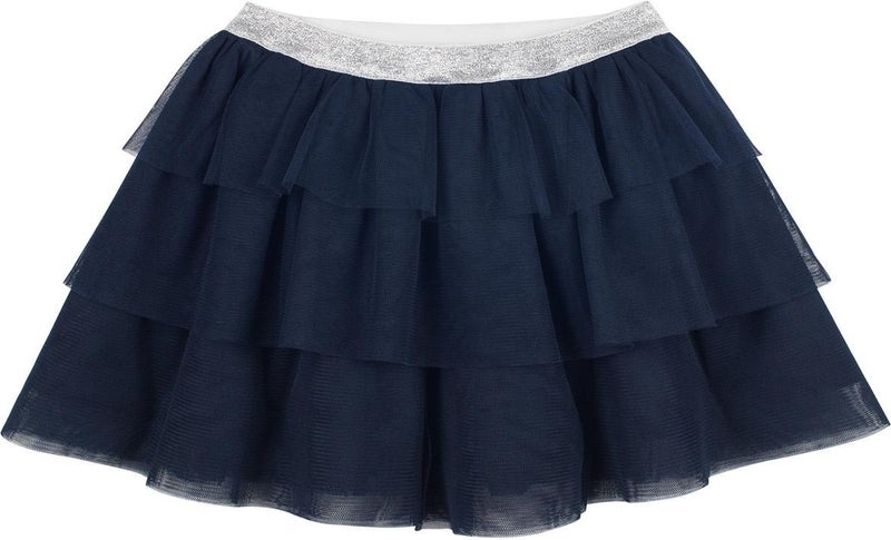Antebies Navy Blue Tulle Skirt 