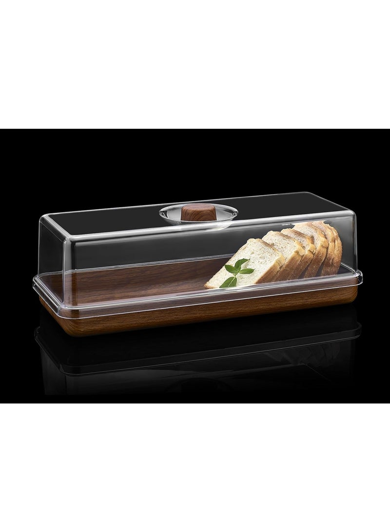 Evelin Toast Bread & Cake Serving Tray With Cover - Image 4