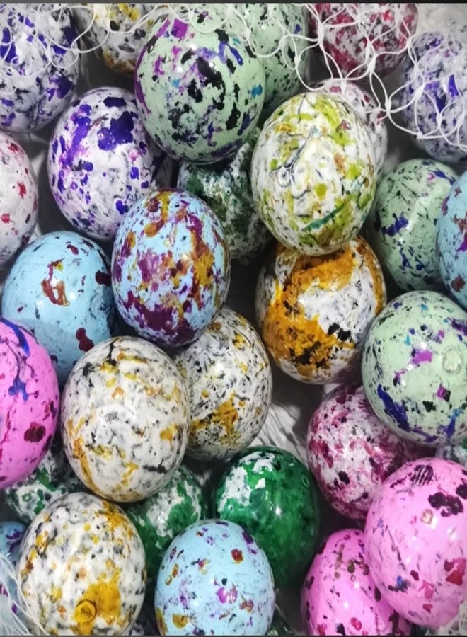 FULLFILLS Decorative Printed Round Marble Glass Pebbles, Multicolour, 500 GM 100 Pieces, for Aquarium, Fish Tank, Vase Fillers - Image 4