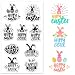 Heureppy Easter Clear Stamps for Card Making Happy Easter Words Bunny Rabbits Silicone Seals DIY Scrapbooking Embossing Paper Craft Supplies - Image 2