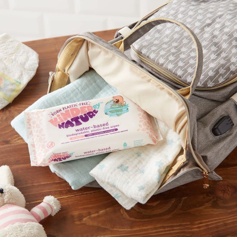 Jackson Reece Kinder by Nature Water-Based Baby Wipes - 56 Count (Case of 12 packs) - Image 2