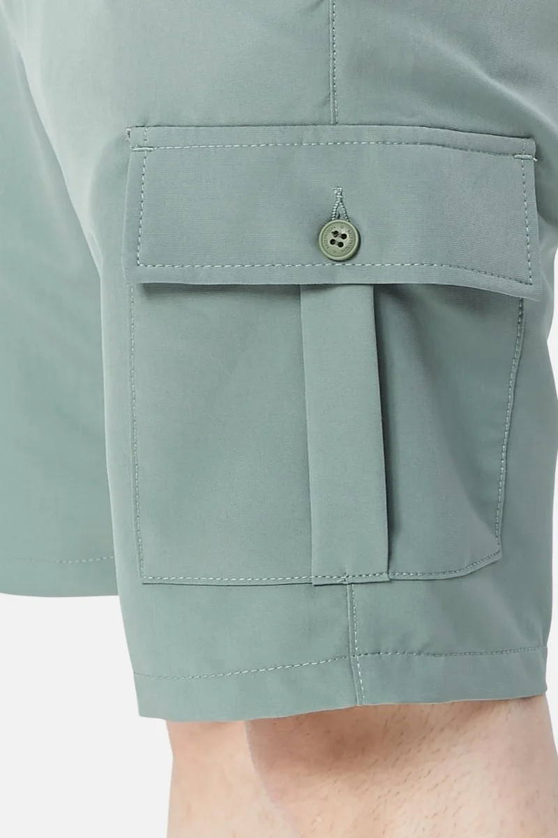 Cedy Denim Standard Fit Lace-Up Men's Shorts with Elastic Waist Cargo Pocket C360
