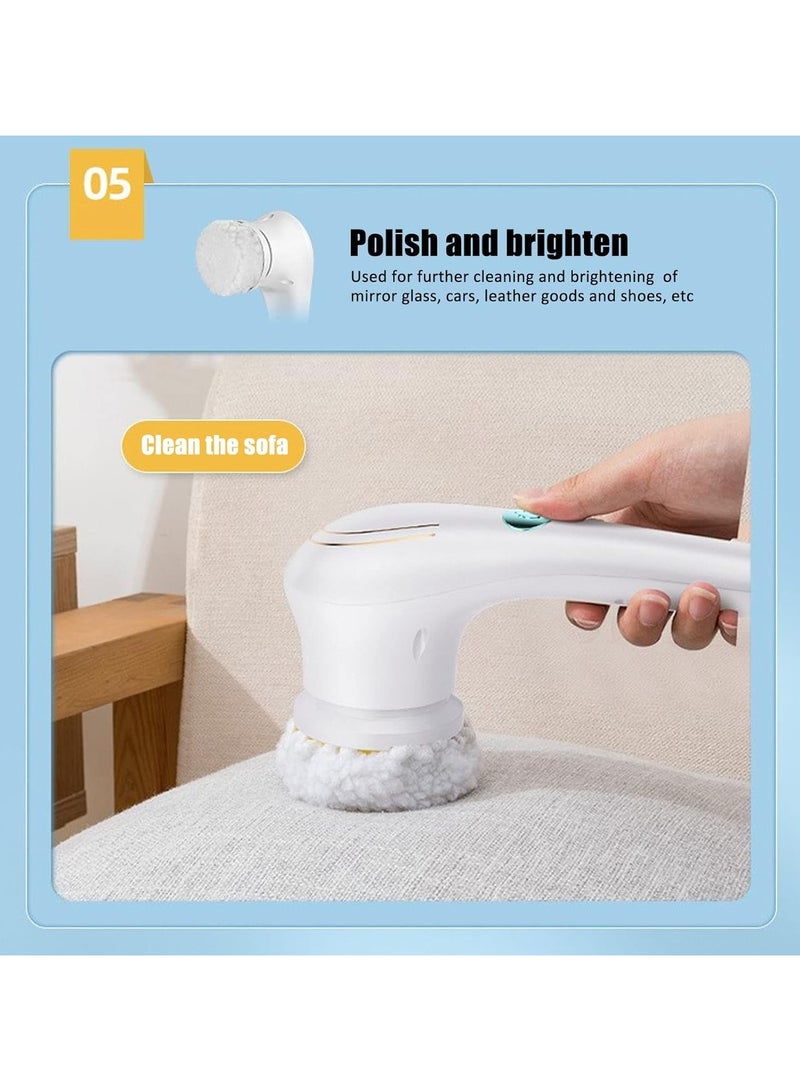 عام جهاز تنظيف دوار لاسلكي قابل لإعادة الشحن، فرشاة كهربائية لأدوات فرش النوافذ لحوض الاستحمام والبلاط والأرضيات - Image 4