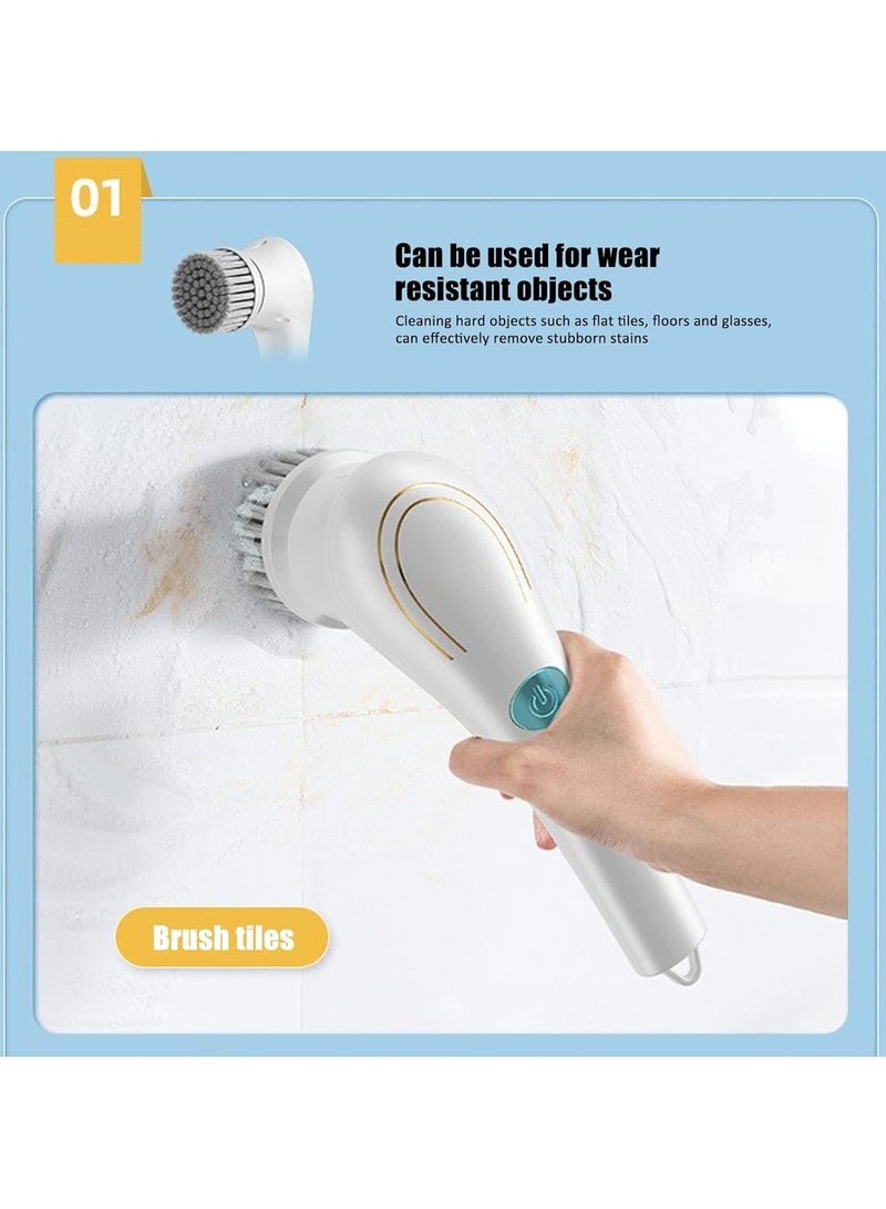عام جهاز تنظيف دوار لاسلكي قابل لإعادة الشحن، فرشاة كهربائية لأدوات فرش النوافذ لحوض الاستحمام والبلاط والأرضيات - Image 5