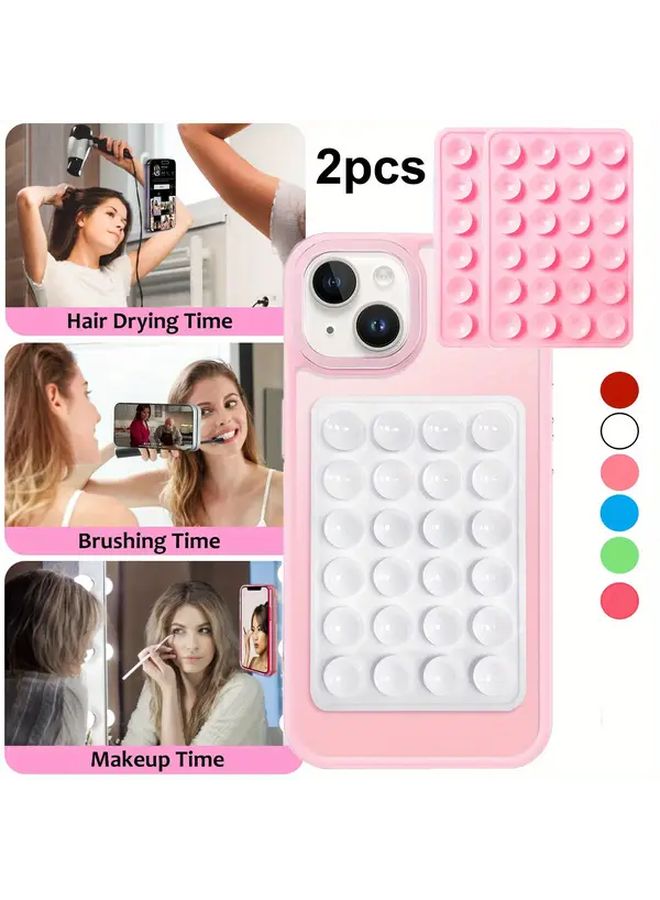 Green Silicone Suction Cup Phone Stand Universal Fit for Selfies Watching Videos Showering - Image 1