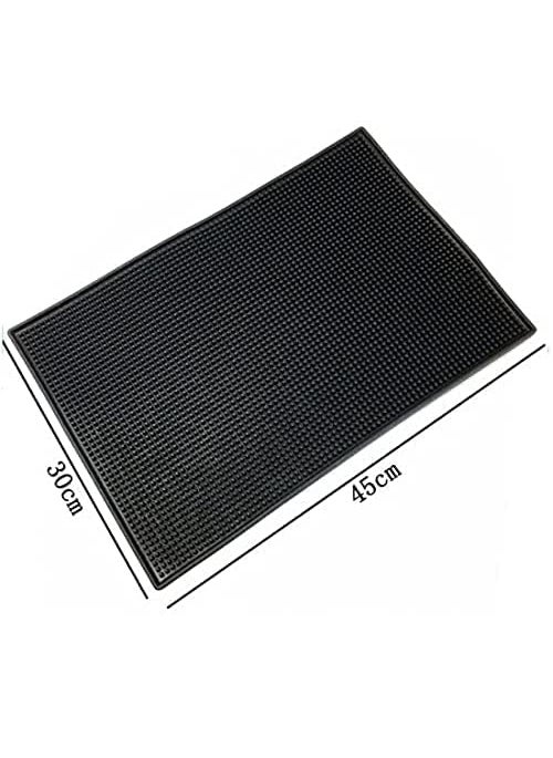 Generic - Anti Slip PVC Rubber Anti Skid Bar Mat Beer Bar Anti-Spill Beverage Mat for Ideal Use in Home Bars, Cafes, Pubs, Hotels and Restaurants - Size 45cm x 30cm with 2cm Height (Pack of 1 Piece) - Image 1