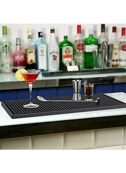 Generic - Anti Slip PVC Rubber Anti Skid Bar Mat Beer Bar Anti-Spill Beverage Mat for Ideal Use in Home Bars, Cafes, Pubs, Hotels and Restaurants - Size 45cm x 30cm with 2cm Height (Pack of 1 Piece) - Image 1