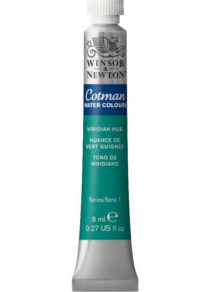 WINSOR & NEWTON Winsor & Newton Cotman Water Colour - Tube of 8 ML - Viridian Hue (696) - Highly Pigmented, Vibrant, Vivid & Intermixable Artists' Water Colour Paints - More Colours Available  - Image 1