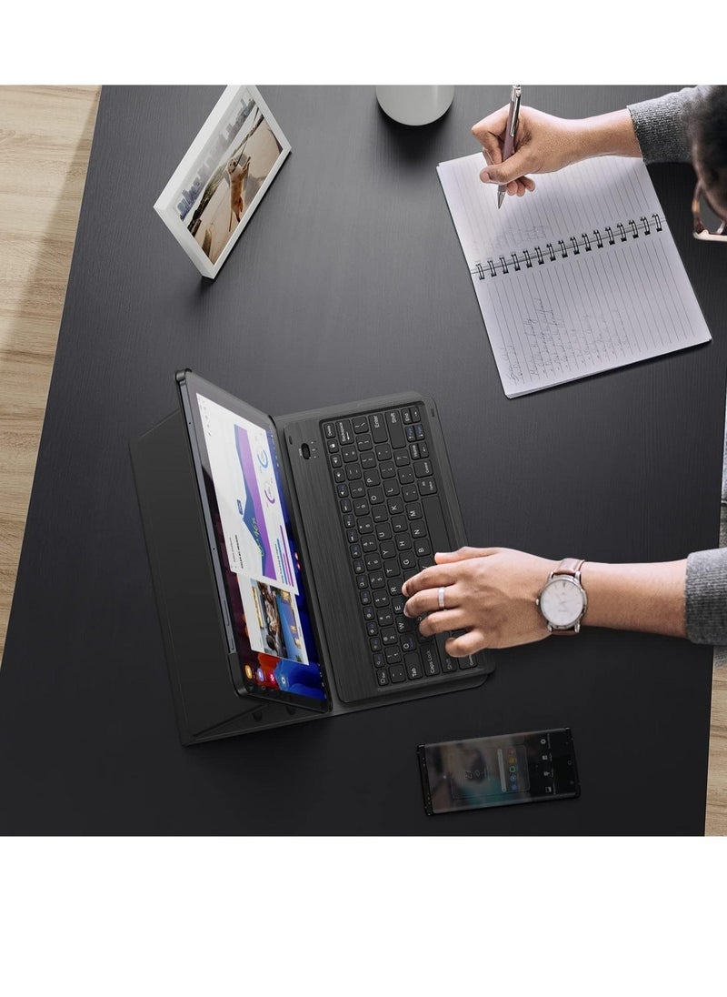 IAF Galaxy Tab S8+, S7 FE, S7+ Case with Keyboard, Wireless Detachable, Type-C Rechargeable, PU Leather Stand Cover, Case with Keyboard for Tab S7 Plus 12.4" 2020, Tab S7 FE 2021, Tab S8 Plus 2022 - Image 5