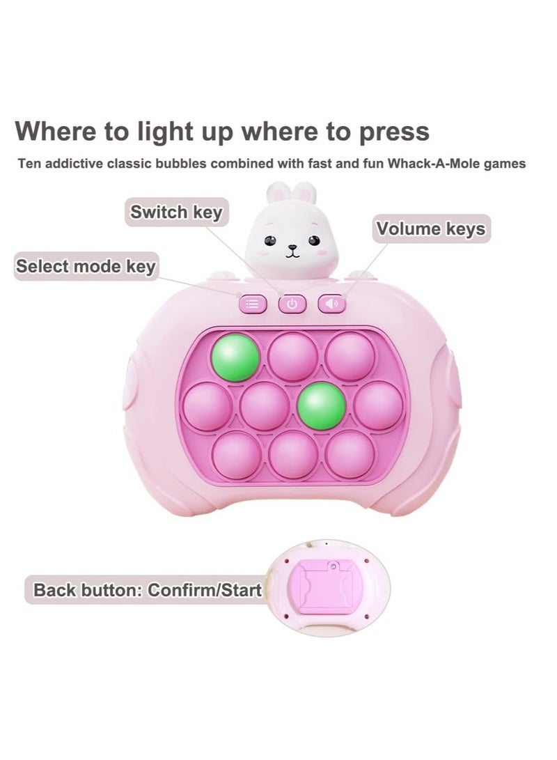 EPINKI Pop It Fidget Toy Light Up, Digital Video Game Console Push Button Game, Wack A Mole Toy, Stress Relief Puzzle Machine, Multi-Play Mode Toy for Ages 3+ - Image 2