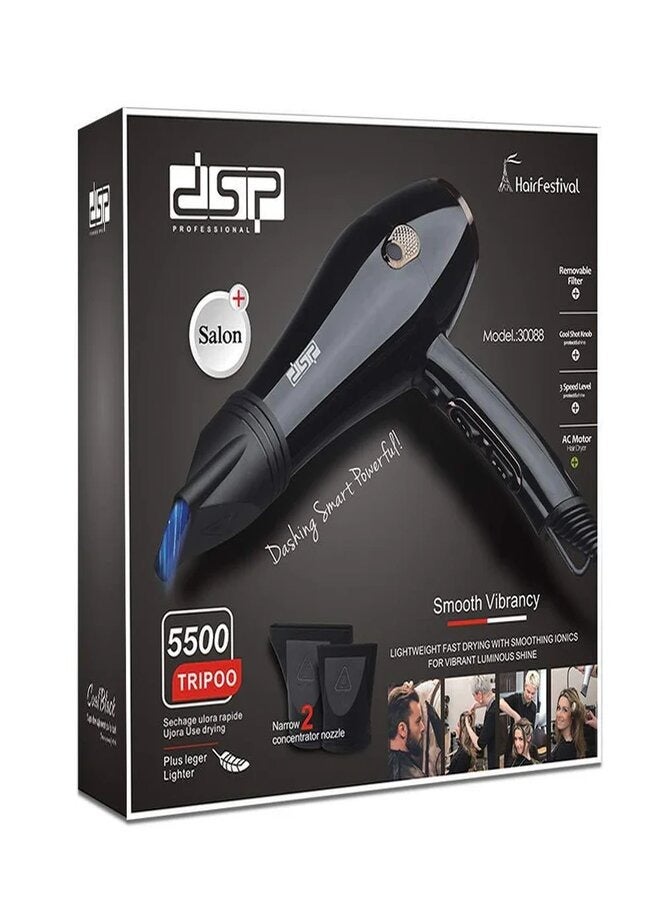 DSB 4in1 Hair Dryer - 5000W - Black - Image 1