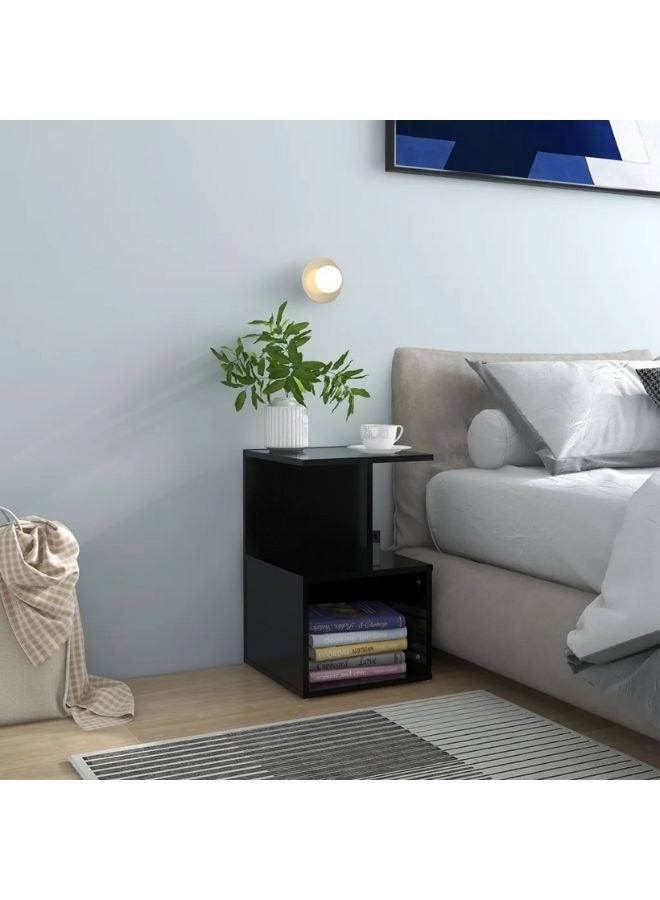 vidaxl vidaXL Bedside Cabinets 2 pcs Black 35x35x55 cm Engineered Wood  - Image 1